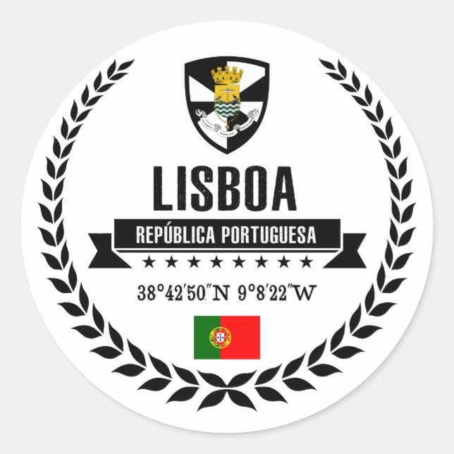 Sticker Rond Lisboa (Devant)