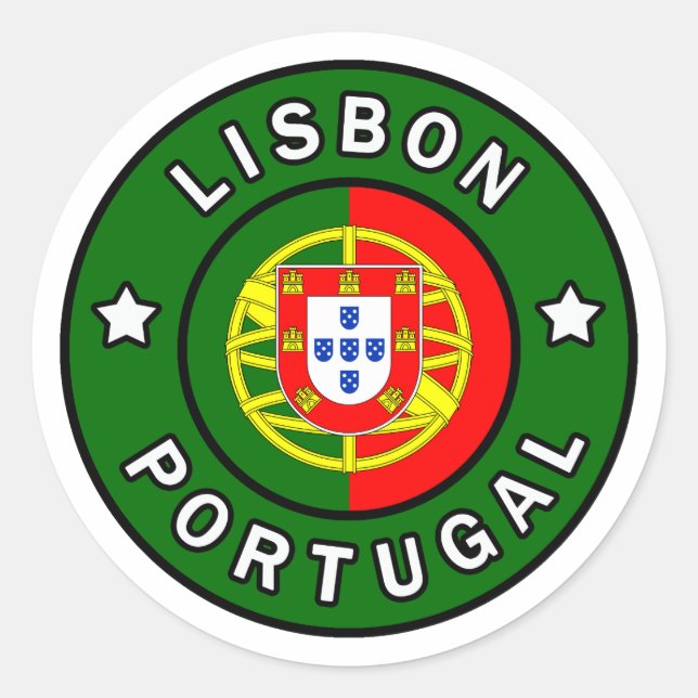 Sticker Rond Lisbonne Portugal (Devant)