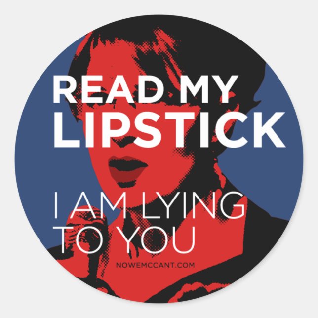 Sticker Rond Lisez Mon Lipstick (Devant)