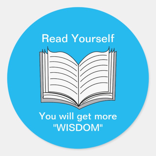 Sticker Rond Lisez votre citation inspirante (Devant)