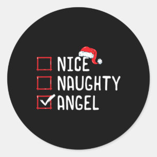 Sticker Rond List de Nice Naughty Angel