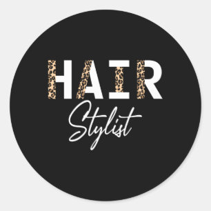 Sticker Rond Liste de cheveux Leopard Liste de cheveux