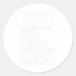 Sticker Rond Liste de vérification pour l'enterrement de vie de