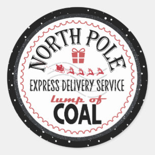 Sticker Rond Liste de vilains   Lumières de charbon du pôle Nor