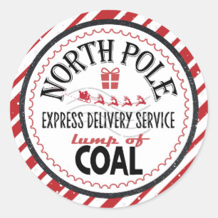 Sticker Rond Liste de vilains   Lumières de charbon du pôle Nor