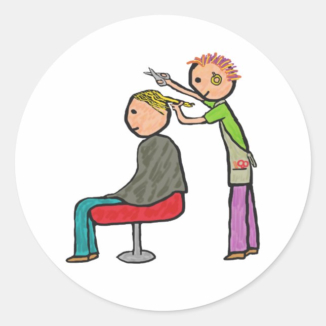 Sticker Rond Liste des cheveux (Devant)