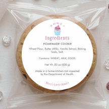 Liste des ingrédients de la pâtisserie de cupcakes