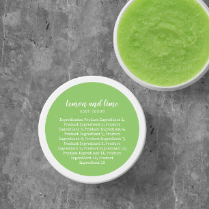 Sticker Rond Liste des ingrédients de script et de machine à éc