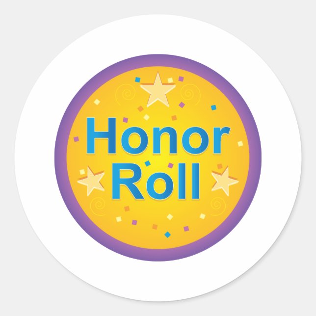 Sticker Rond liste d'honneur (Devant)