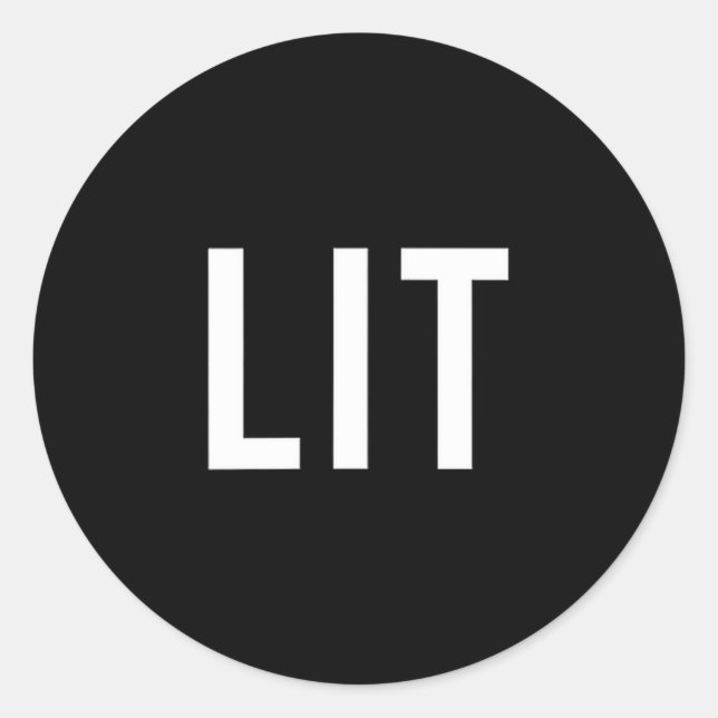 Sticker Rond Lit Funny Slang For A Fun Party  (Devant)