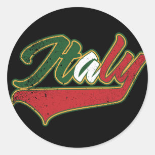 Sticker Rond L'Italie rétro
