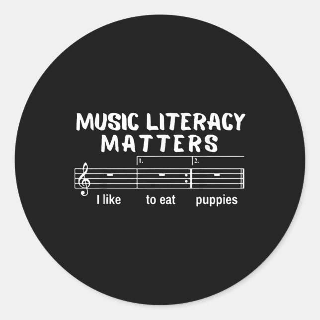 Sticker Rond Littératie musicale S (Devant)