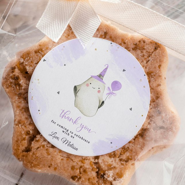 Sticker Rond Little Boo est presque à Baby shower (little boo is almost due,little boo baby shower sticker,ghost baby shower boo favor tag,halloween ba)