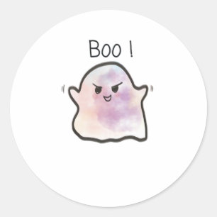 Sticker Rond Little Boo Est Un Mème Drôle Gâché