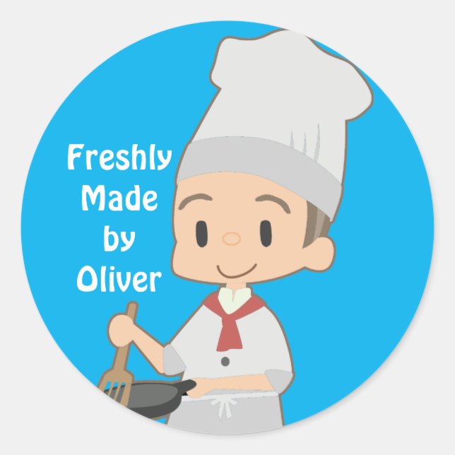 Sticker Rond Little Boy Chef (Devant)
