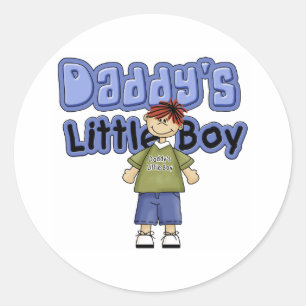 Sticker Rond Little Boy du papa