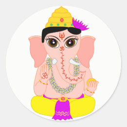 Sticker Rond Little Ganesha