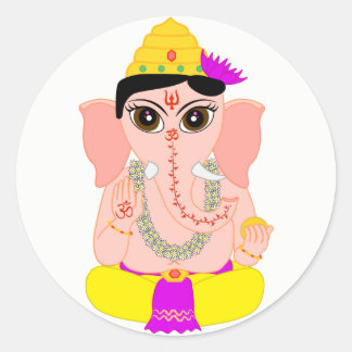 Sticker Rond Little Ganesha
