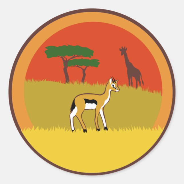Sticker Rond Little Gazelle (Devant)