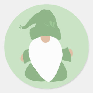 Sticker Rond Little Green Gnome