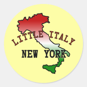 Sticker Rond Little Italy New York