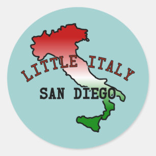 Sticker Rond Little Italy San Diego