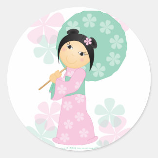 Sticker Rond Little Kimono