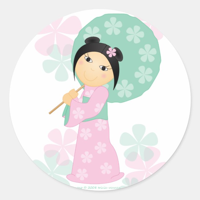 Sticker Rond Little Kimono (Devant)