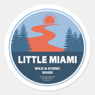 Sticker Rond Little Miami Wild Et Pittoresque River