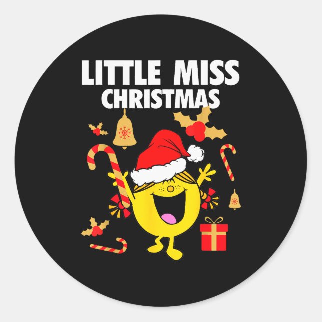 Sticker Rond Little Miss Christmas  (Devant)