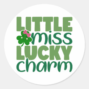 Sticker Rond Little Miss Lucky Charme 🍀 ✨
