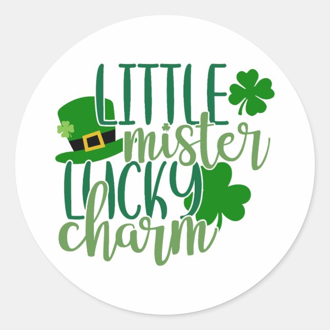 Sticker Rond Little Mister Lucky Charme 🍀 ✨ (Devant)