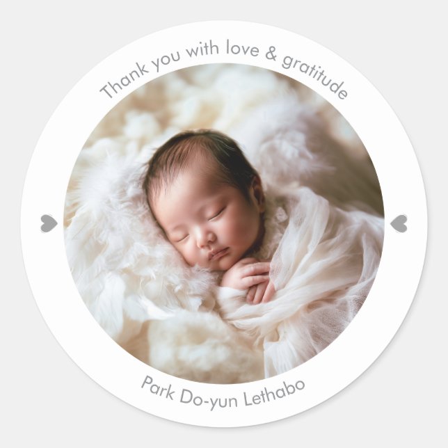 Sticker Rond Little Peep & Co. | Merci (Devant)