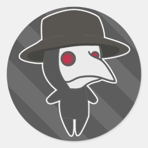 Sticker Rond Little Plague Doctor