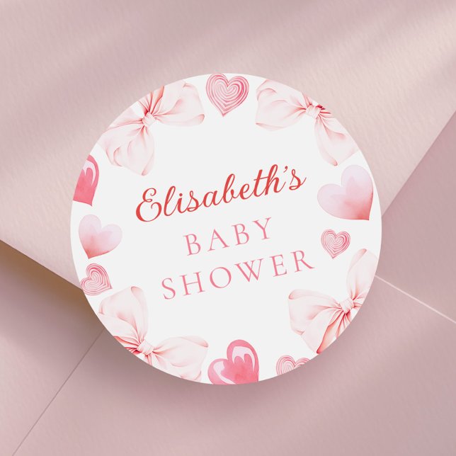 Sticker Rond Little Sweetheart Baby Shower (Créateur téléchargé)