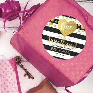 Sticker Rond Little Sweetheart Saint-Valentin N'importe quel âg