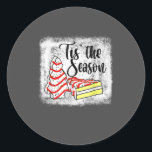 Sticker Rond Little Tis' Season Christmas Tree Cakes Debbie<br><div class="desc">Little Tis' Season Christmas Tree Cakes Debbie</div>