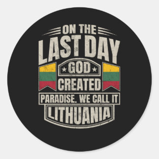 Sticker Rond Lituanie