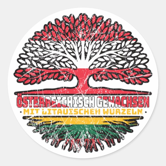 Sticker Rond Lituanie (Devant)