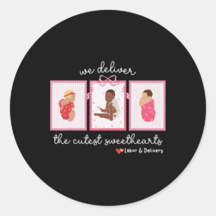 Sticker Rond Livraison de la plus mignonne infirmière Vale de S