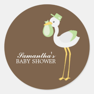 Sticker Rond Livraison spéciale Green Stork