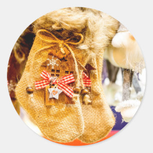 Sticker Rond Livraison spéciale Noël de Père Noël