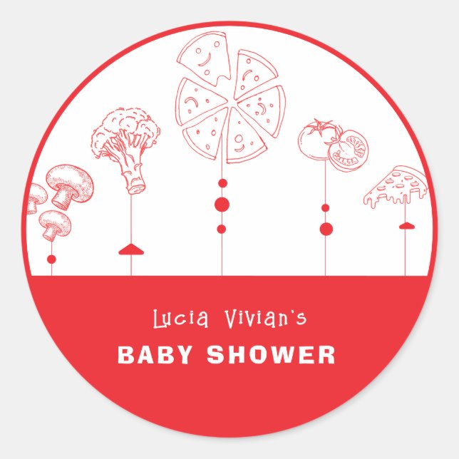 Sticker Rond Livraison spéciale Pizza (Devant)