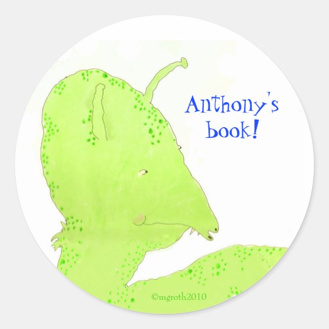 Sticker Rond livre d'ami inattendu (Devant)