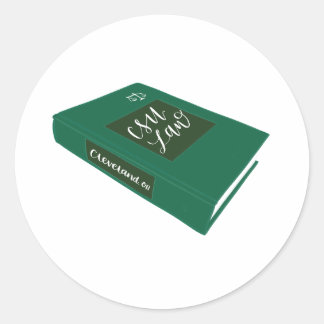 Sticker Rond Livre de cas de faculté de droit - CSU Law