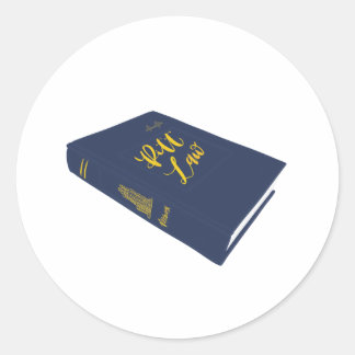 Sticker Rond Livre de cas de faculté de droit - Pitt Law