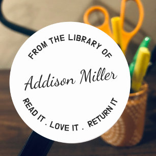 Sticker Rond Livre De La Bibliothèque Du Livre D'Enseignant