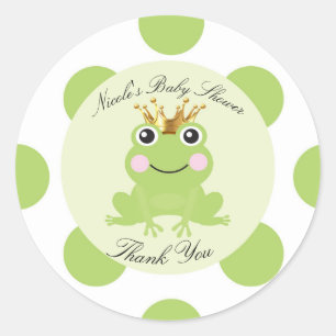 Sticker Rond Livre d'histoire Conte de fée Grenouille Baby show