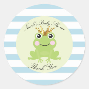 Sticker Rond Livre d'histoire Conte de fées Grenouille Baby sho