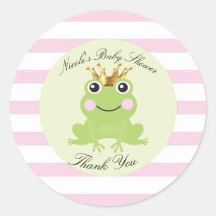 Sticker Rond Livre d'histoire Conte de fées Grenouille Prince B